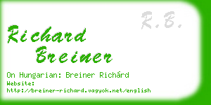 richard breiner business card